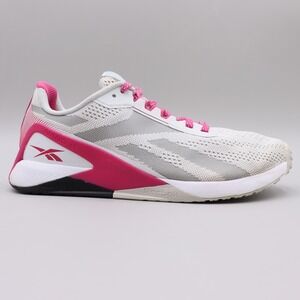 Reebok Nano X1 Cross Training Shoes White Grey Pursuit Pink FZ5686 Size 10.5 US